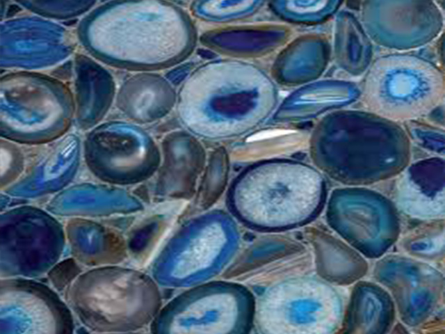 Blue agate stone