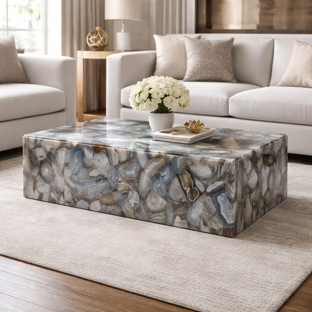 Centre table grey agate