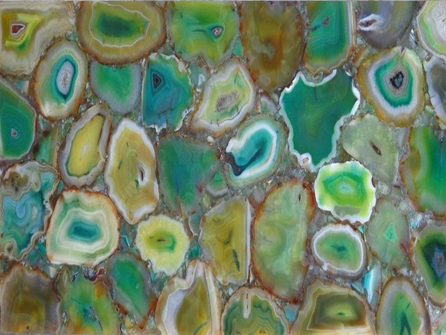 Green agate stone