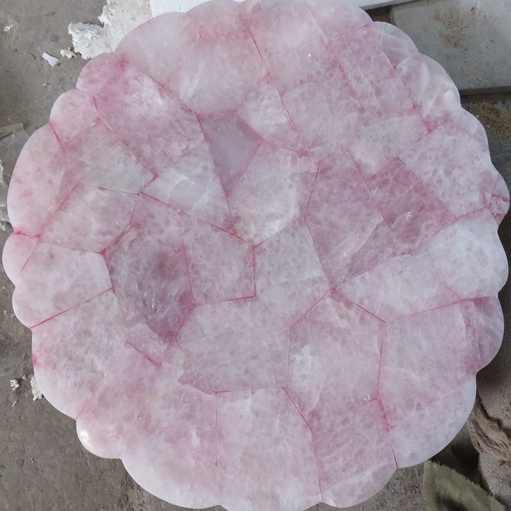 Rose quartz side table