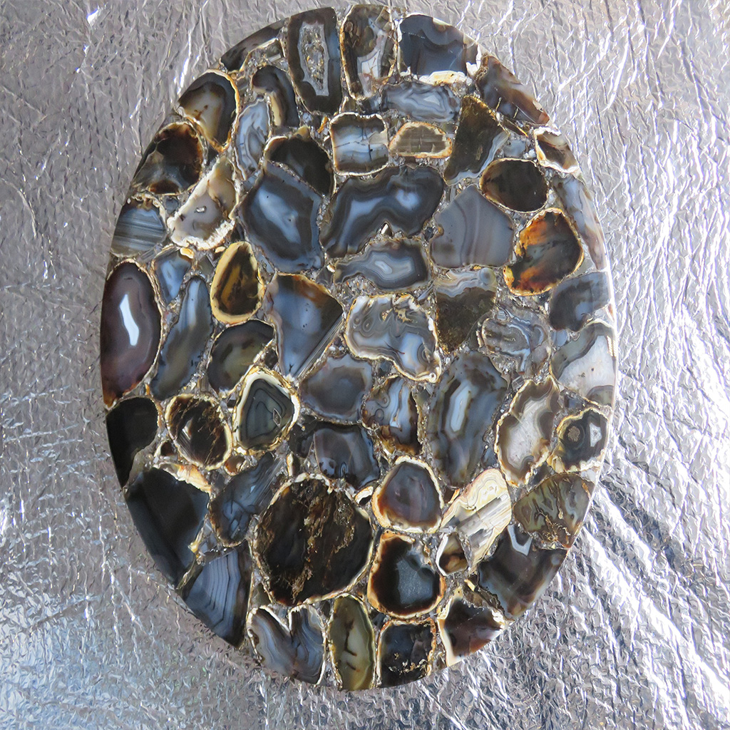 Side table grey agate