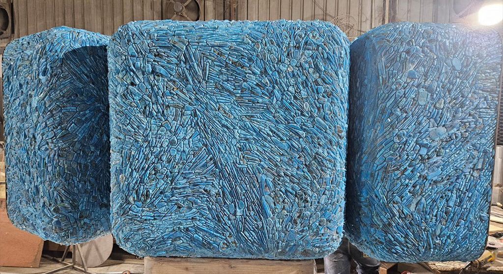 Turquoise bar counter