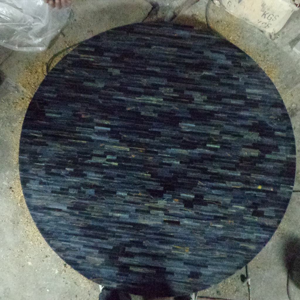 Blue tiger eye side table